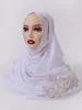 Neue Chiffon Hijab Frauen mit Blumen Spitze Hijabs Schal Hijab Wrap Printe Einfarbig Tücher Stirnband Muslimischen Schals Schal