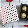 8,9 * 8,9 * 3,5 Cm Design a cuore rosso 10 Set di scatole di carta di cioccolato San Valentino Regali per feste di compleanno di Natale Imballaggio Scatole di immagazzinaggio1 Drop Delivery 2021