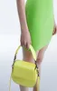 Kvällspåsar Designer Brands Alligator Luxury Crocodile Leather Women Shoulder Crossbody Wide Strap Handbag Yellow Purse 2022