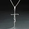 Подвесное ожерелье для веры для женщин из нержавеющей стали.