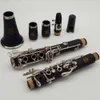 العلامة التجارية MFC Professional BB Clarinet SL-701 Bakelite Clarinets Musical Musical Musical Idevices Nickel Silver Bey