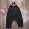 2019 bébé filles sangle barboteuse INS couleur unie fronde sans manches combinaisons été mode Boutique enfants escalade vêtements