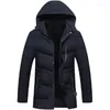 Hommes Down Parkas 2022 Hommes Veste Manteaux Épaissir Chaud Coupe-Vent Vestes D'hiver Casual Parka À Capuche Outwear Coton Rembourré Chaqu Phin22