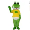Costume de mascotte de grenouille verte Chiffons de dessin animé d'Halloween Cadeau de Noël d'Halloween
