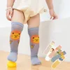 Chaussettes d'été pour bébé garçon de 0 à 3 ans, mignonnes, en maille fine, avec des animaux de dessin animé, longues, pour nouveau-né