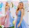 "Deslumbrante vestido de maternidade dividido: elegante vestido maxi longo para sessões de fotos de chás de bebê - acessórios fotográficos de gravidez perfeitos para gestantes!"