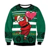 Mannen Grappig Ugly Christmas Sweater 3D Kerstboom Gedrukt Autumn Winter Holiday Party Sweatshirt Pullover Xmas Jumpers L220801