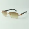 Bouquet Diamond buffs Sunglasses 3524012 with Natural black textured buffalo Horn and Lens 3.0 Thickness