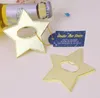 Clephan sob a estrela abridor de garrafa de metal dourado pentagrama abridores de cerveja casamento aniversário chá de bebê lembranças e presentes