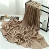 Luxury Solid Hijab Scarf Women Turban Muslim pannband Design Chiffon Crinkle Bandana Wraw Shawl Fashion Lufdler Foulard 220516