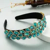 Mode Vrouwen Hoofdbanden Shining Diamond Rhinestone Headwar Flower Hair Band brede zijde haaraccessoires volwassen