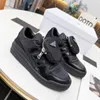 skor pra mäns sneakers casual skor ny lyx us5-us11 design casual plattform skor stil äkta läder chaussures svart