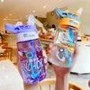 Новый!!! Детские бутылки с водой Sippy Cup Creative Cartoon Baby Compling Cups с соломинкой.