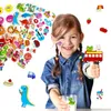 Подарочная упаковка 2040 Sheetspack Kids Stickers 3D Puffy Culk Cartoon Zoo Animal Fruits Различные скрапбукинги для девочки Boy Birthday Gig4348214
