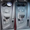 لـ Audi A4 A5 B9 2017-2019 مقبض باب لوحة التحكم المركزي الداخلي 3D 5D ملصقات ألياف الكربون