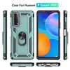 Casos de telefone de armadura para Huawei P Smart 2019 2020 2021 P30 P40 Lite Mate 30 40 Pro Plus Suporte de anel de tampa magnético do carro