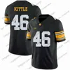 NCAA IOWA HAWKEYES＃46 GEORGE KITTLE 43 JOSEY JEWELL 15 JOSH JACKSON 14 DESMOND KING 12 Ricky Stanzi Black White Retired Football Jersey