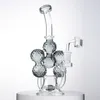 Unico soffione a 6 sfere Perc Narghilè Bong in vetro riciclatore di alta qualità Bong spessi 4 mm 14 mm Famale Joint Dab Oil Rigs Tubi dell'acqua con Banger XL-2241