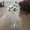 Flower Vase Golvvaser Kolonn Stand Metal Road Lead Wedding Centerpiece Geometric Pot Table Rack för Home Event Decor2014565