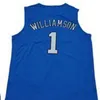 Hombres 12 Zion Williamson Spartanburg Griffins High School Baloncesto Jersey Naranja Rojo Blanco Negro Azul Cosido NOLA 1 # Jerseys Tamaño S-XXL