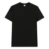 Camisetas masculinas 180g de algodão penteado com mangas curtas de manga curta e feminina color de cor sólida de coloração sólida camisetas camisetas masculinas