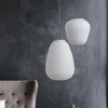 Lampy wiszące nordyckie kreatywne brukowane światła mleczne białe gwintowane szklane oprawie jadalnia salon dekoracje domu oprawy oświetlenie