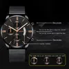 Horloges Klassieke Zakelijke Mannen Horloge Mode Luxe Horloges Roestvrij Staal Mesh Riem Kalender Datum Quartz Polshorloge Relogio Masculino