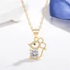 Collana a pendente topo Catena di rame Cramella Zircon Crystal Regalo Gift Anno di Natale Gioielli Collane Animali