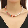 2022 collier transfrontalier femmes de haute qualité couleur perlée conception de niche collier léger Ins Style