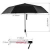 Léger trois parapluie pliant Parasol modèle personnalisé Protection solaire femmes pluie parapluie extérieur revêtement noir 6 nervures 220608