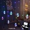 Strings Star Moon Fairy Curtain String Lights Christmas Garland Outdoor para festa de casamento em casa Janela de jardim Decoração Ledled Led