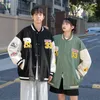 Vestes pour hommes Vintage rue lettre broderie Baseball uniforme 2022 couleur correspondant ample décontracté université hommes manteau unisexe Harajuku hommes