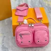 ピンクの菅生女性の肩のクロスボディトートバッグトップクオリティ大容量ハンドバッグガールデザイナー高級カメラバッグ財布ファッション買い物袋ボックスWXZ-0318-130