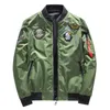 Homme Bomber Veste Hommes Armée Militaire Pilote Veste Badge Broderie Baseball Veste Double Face Moto Manteau Grande Taille 5XL 6XL T220816