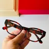 キャットアイデザイナーレディースサングラス偏光UV保護ファッションメガネフレーム0353ラグジュアリーブランドサングラスブラックヒョウブラウンフレーム女性眼鏡
