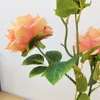 Artificial Silk 3 Heads Rose Flowers Bouquets Simulated Core Spun roses Wedding Home Decoration Flower Bouquet by sea T9I001913