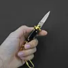 Mini coltello automatico ad apertura rapida a 2 stili, lama 440, manico in acrilico, portachiavi, decorazione, ciondolo, strumento di disimballaggio