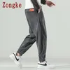 Zongke Streetwear Corduroy Pants Men Clothing Japanine Fashion Sweatpants Men Korean Fashion Mens Pants M-5XL Arrival 220509