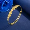 Mode Klassische Geld Pixiu Transfer Perlen Push Pull Armband Damen herren Kupfer Überzogene 24K Gold Armband Schmuck Armband