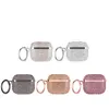 Funda protectora a prueba de golpes con purpurina y diamantes de imitación, accesorios para auriculares para Airpods 3 Airpod Pro 1 y 2 Generation Pro Hard Cover con gancho