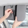 Auto -organisator in 1 Sunshade Storage Sun Visor Clip Leather Stowing Box Pen Card Ticket Zonnebril Bag AccessoriesCarcar