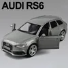 1 tot 36 Schaal Audi RS6 Station Wagon Diecast Alloy Metal Luxe Auto Model Trek de auto terug voor kinderen speelgoed met collectie 220720
