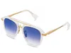 New fashion sports framed sunglasses brand designer glasses white frame with blue lens high quality with boxes gafas