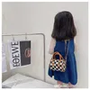 아기 디자이너 소녀 핸드백 패션 어린이 체크 무늬 크로스 바디 미니 지갑 귀여운 바둑판 하나 어깨 가방 F1130