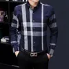 Camisas masculinas Designers Menswear Moda Sociedade Red Check Homens Cor Sólida Negócios Casual Manga Longa M-3XL #0052755