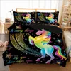 Children Bedding Set Single and Bed s Home Textile Unicorn Cartoon Lovely Kids Duvet Cover Ab