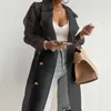 여자 재킷 깎아 지른 메쉬 여자 옷 긴 소매 버튼 코트 벨트 여름 통기 방지 의류 외투 암컷 2022w