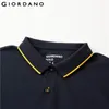 Polo da uomo Tipping Camicia a maniche corte Struttura a rete Colletto piatto a costine Contrasto Cauasual 01011425 220615