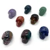 Charms Natural Stone Crystal Beads Skull Jewelry Tiger Eye Turquoise Making DIY Men's Pendant Accessories 18x24mm