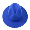 قبعات فيدورا للبيع بالجملة بلون واحد للنساء والرجال والأطفال بتصميمات صيفية كبيرة واسعة الحواف للجنسين 62 220725